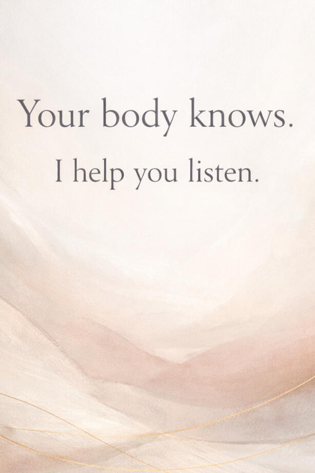 Your body knows. I help you listen. Held by Zsolt - Embodiment Coaching